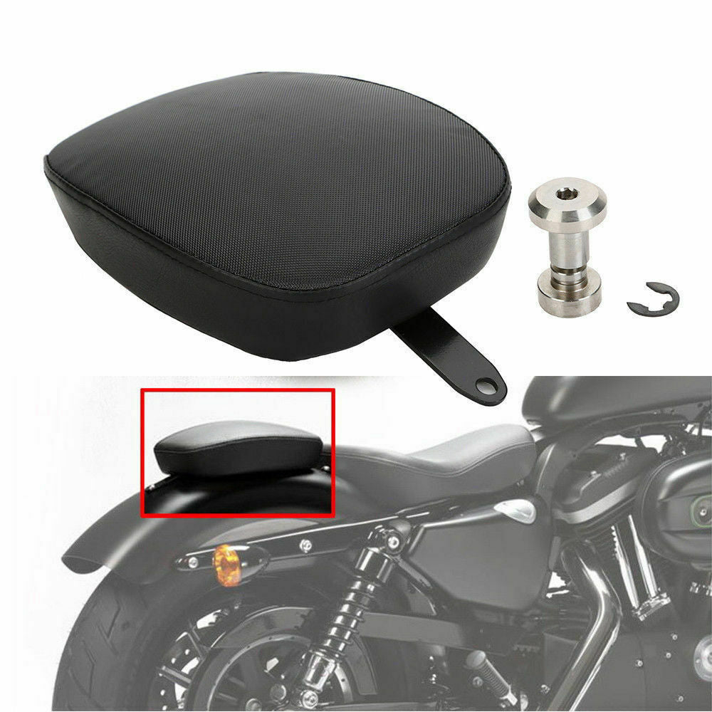 BLACK REAR PASSENGER SEAT PILLION FOR  SPORTSTER XL883 1200 2014-2016