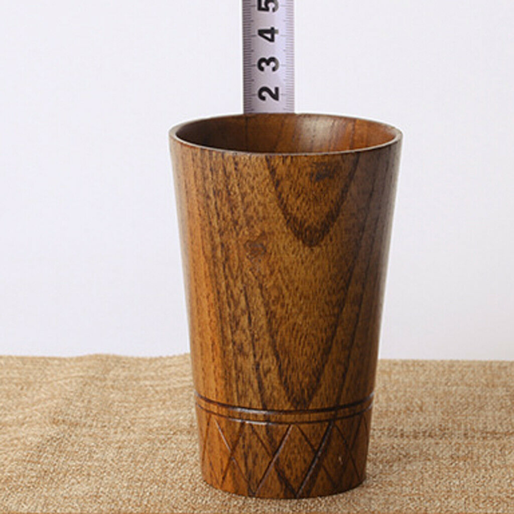2Pc Natural Wooden Mug Beer Cup Coffee Cup Drink Mug Wedding Party Favor Cupp