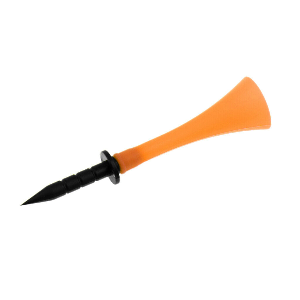 Pack of 10 Orange Rubber Golf Tees 83mm - High Quality