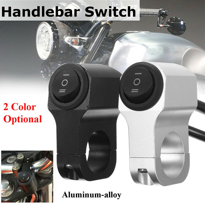 Aluminum Motorcycle Handlebar Headlight Switch Three-position Switch 22mm 7/8"