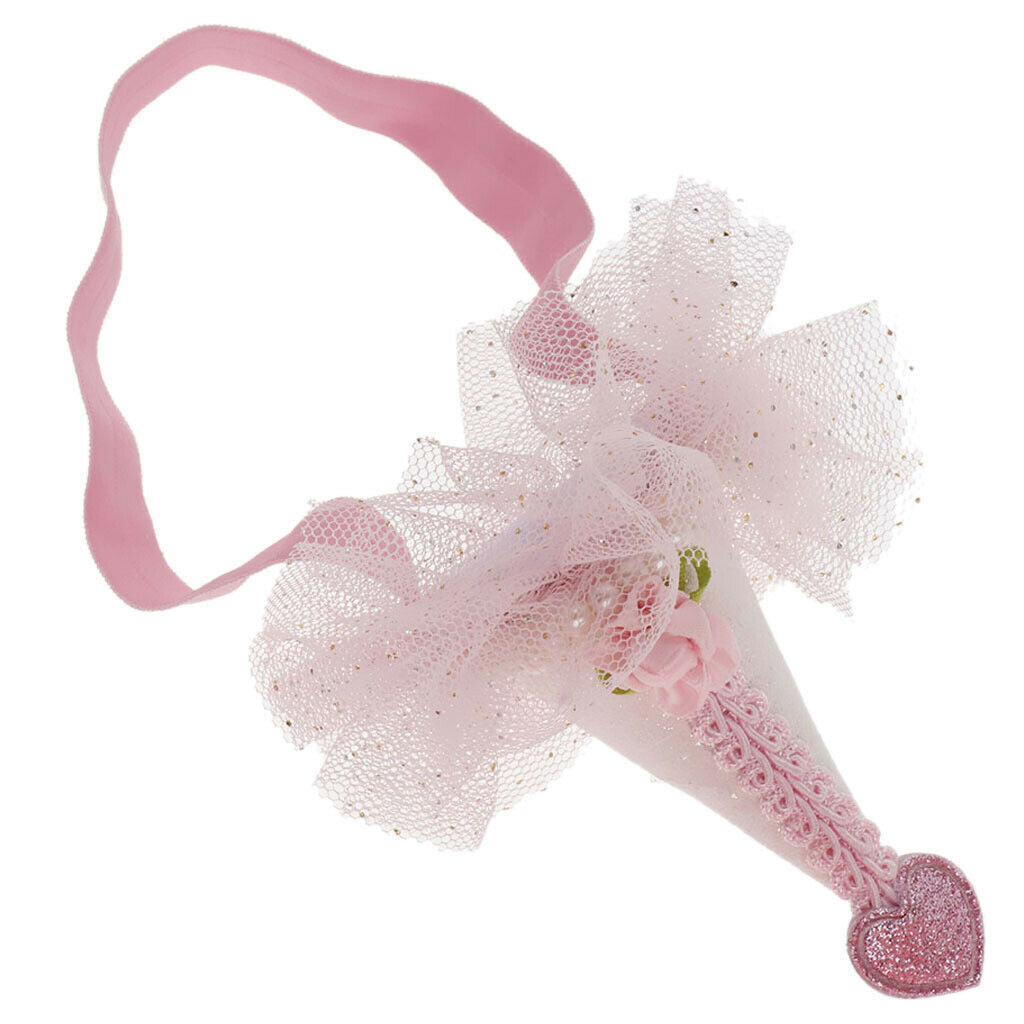 Unicorn Horn Party Kids Baby Lace Hair Headband Fancy Dress Decor Pink