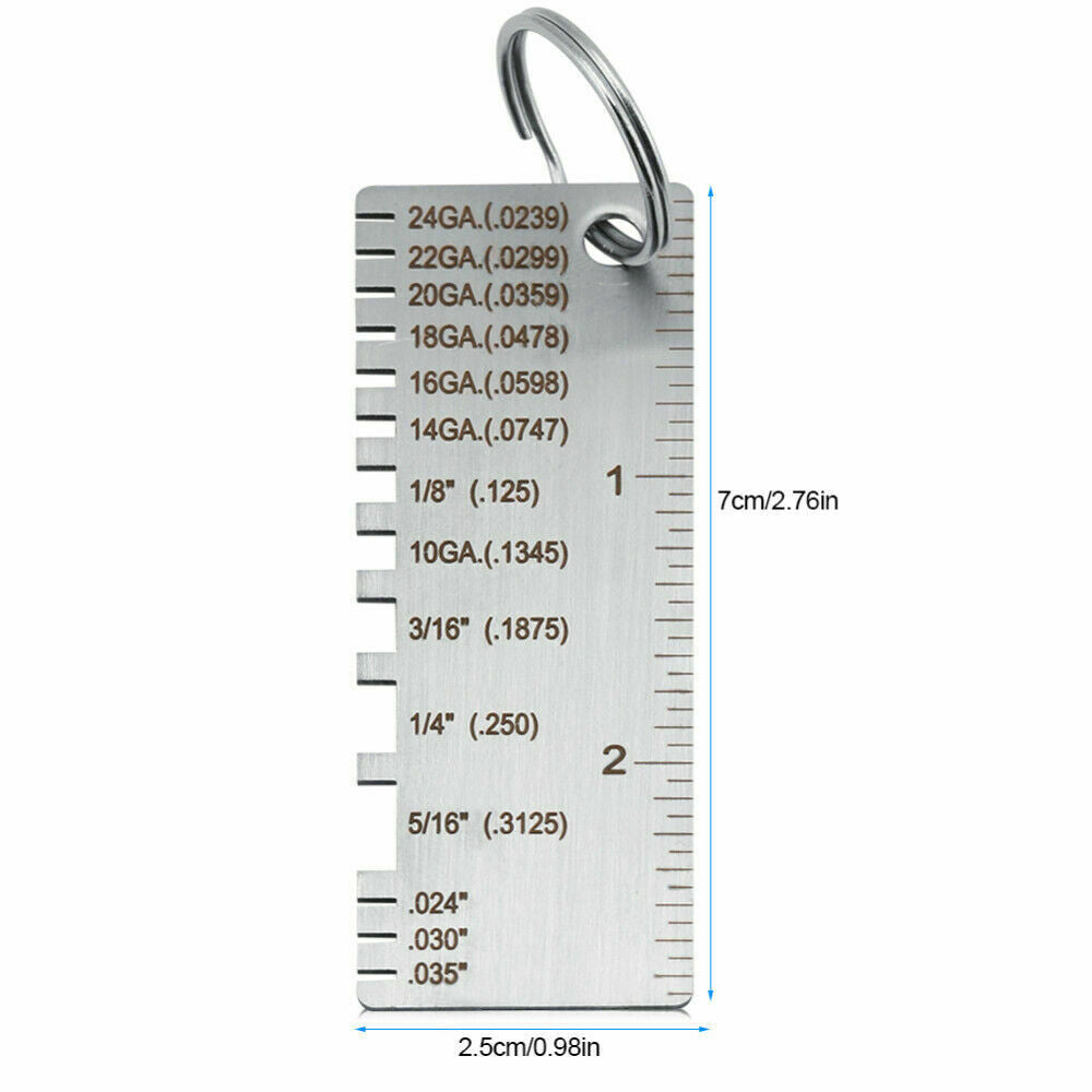 Thickness Sheet Metal Gauge Gage Measuring Tool Wire Gauge Stainless Steel