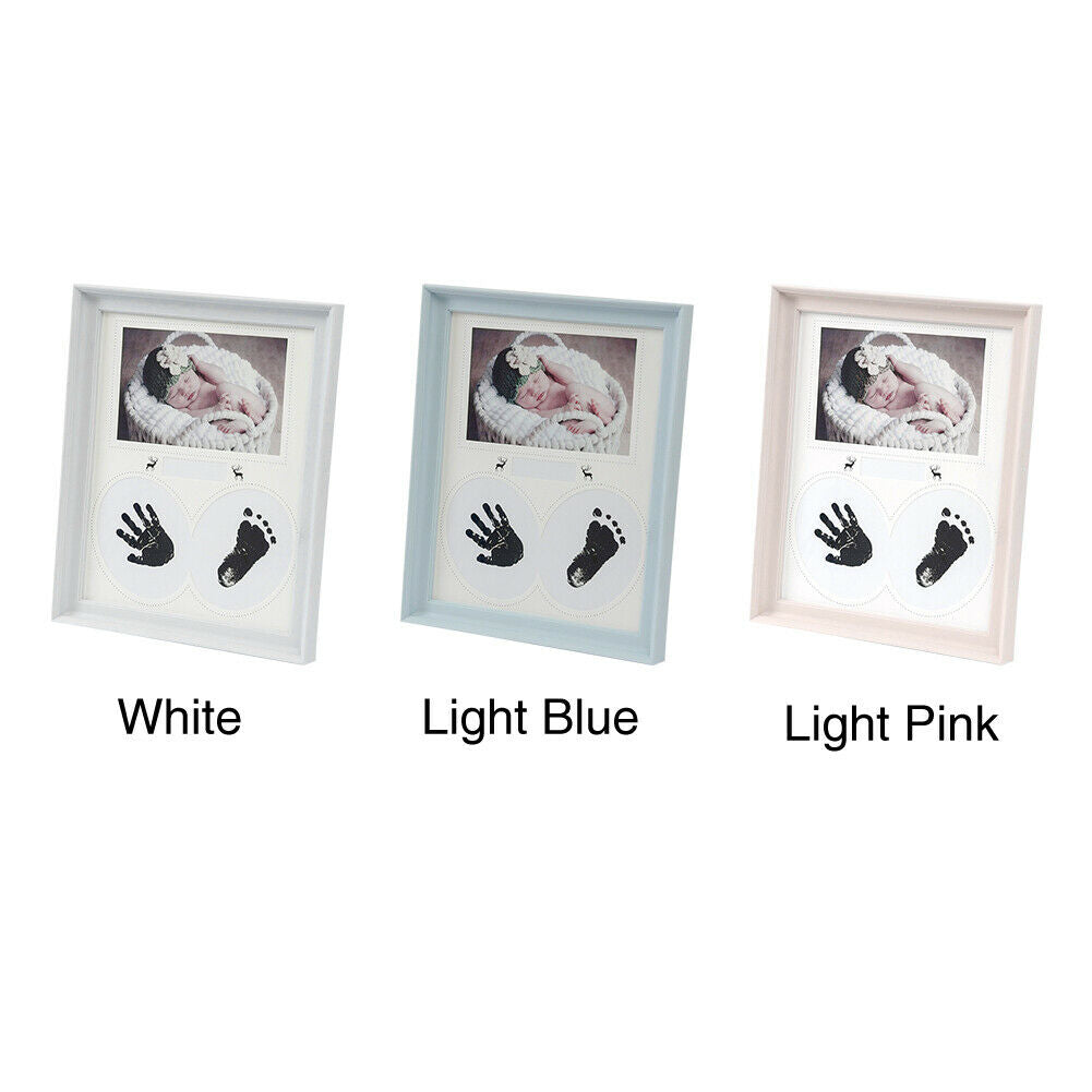 Newborn Baby Ink Pad Wall Pictures Bedroom Home Decor PVC Handprint Photo Frame