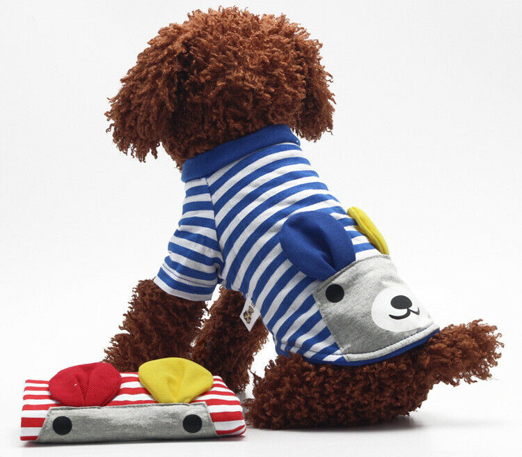 2 Pieces Clothes Vest Dog Animals T-Shirt Cotton Costume Decoration for Dog Cat