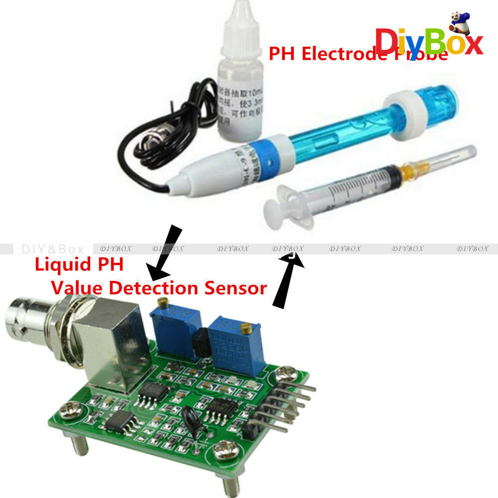 Aquarium Hydroponic PH Electrode Probe+Liquid PH Value Detection Sensor