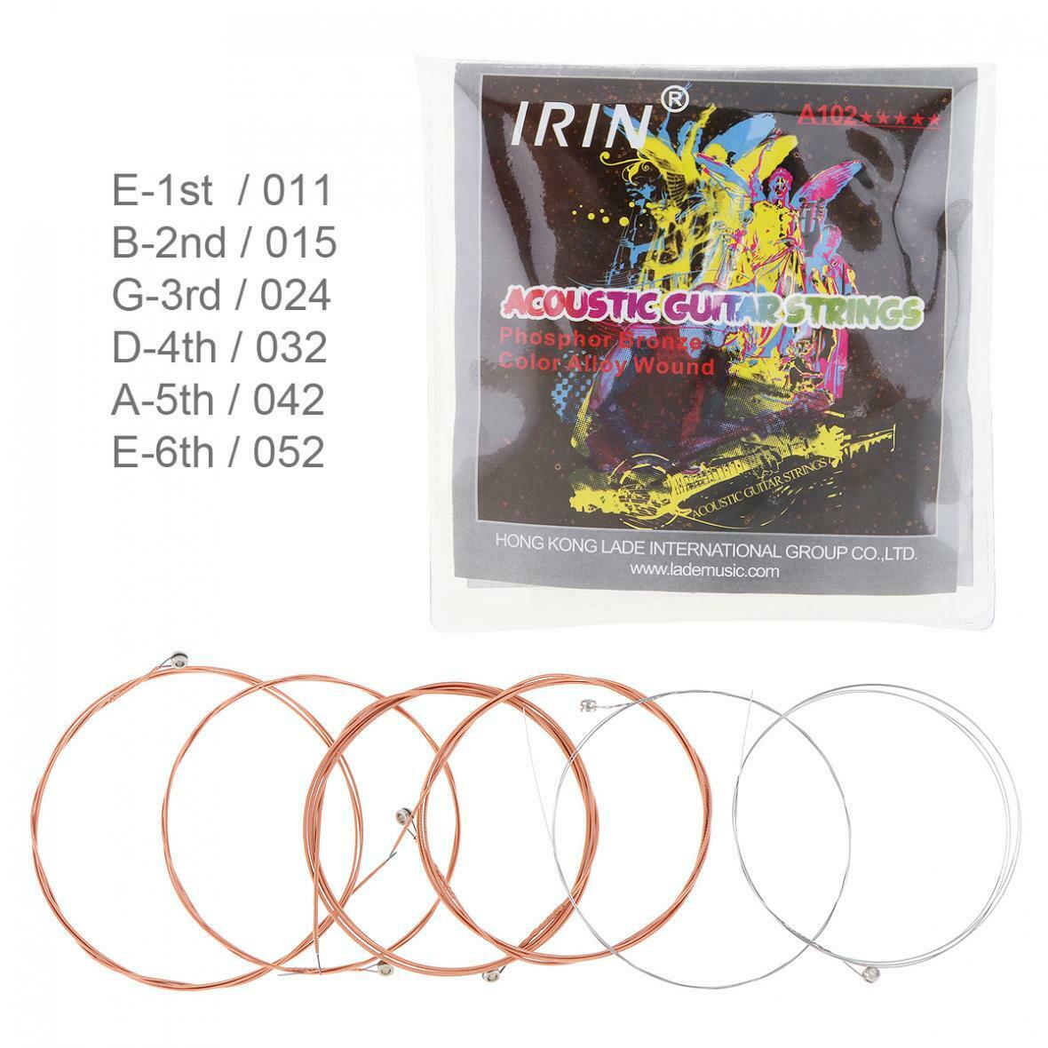 Acoustic Flok Guitar String Steel Core Phosphor Alloy with Nickel-Plated Ball-En