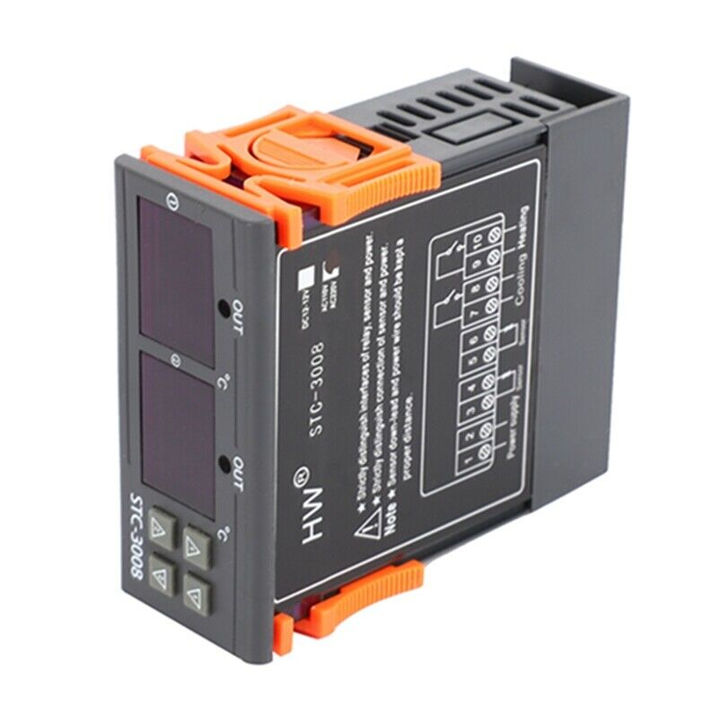 Stc-3008 110-220V Dual Digital Thermostat Temperature Controller For IncubatorT6