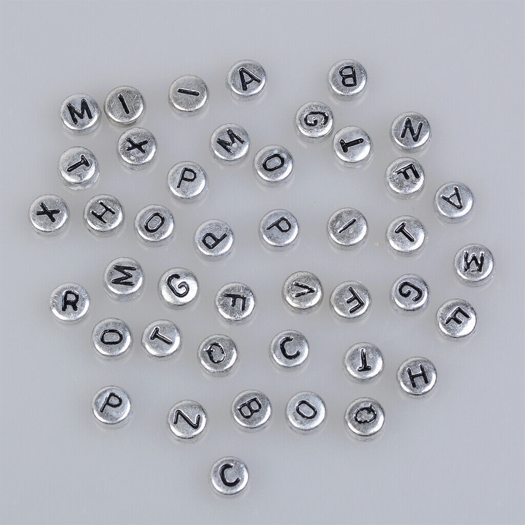 200 Pieces Colorful Acrylic Beads Charm Alphabet Letter Bead DIY Jewelry 6 #