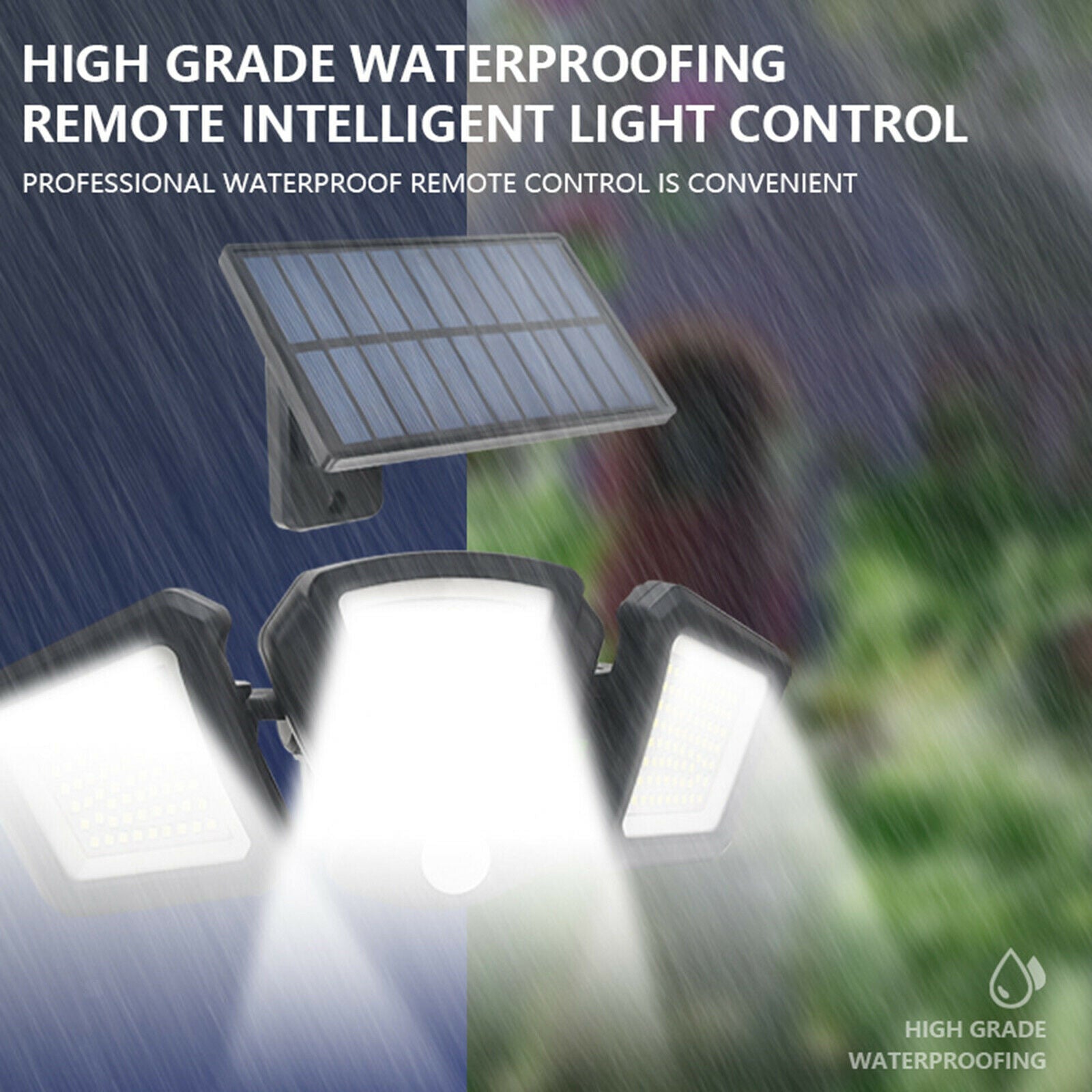 216 Led Solar Light Bright Spotlight Wireless Outdoor Waterproof Garden