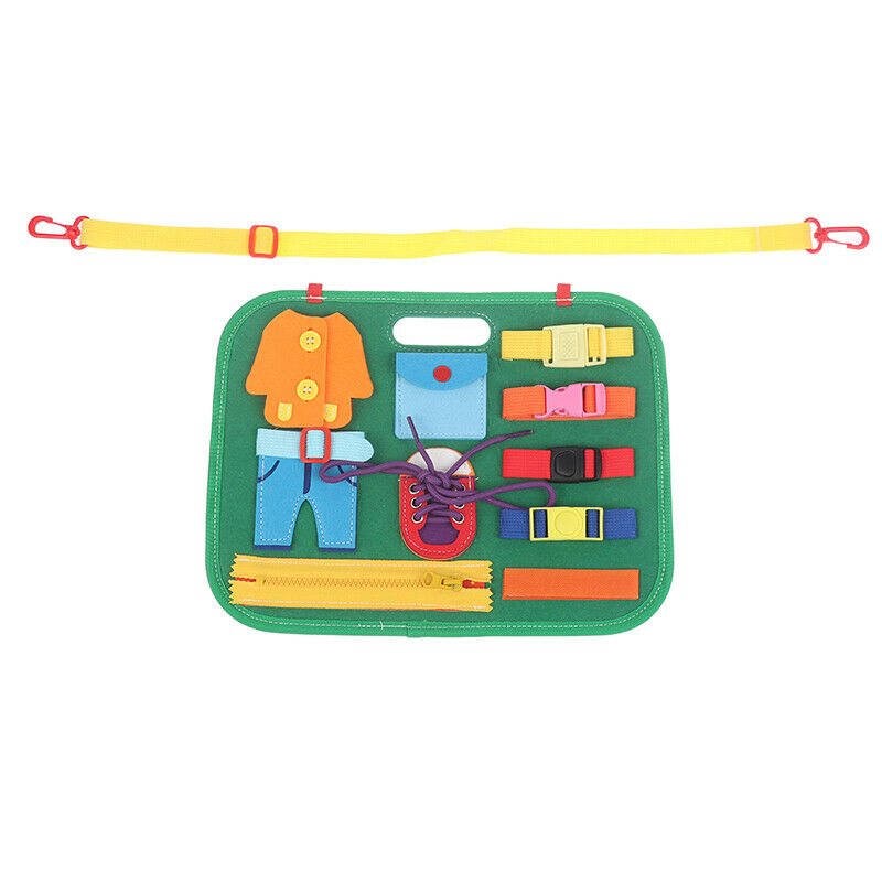 Kids Montessori Toys Baby Busy Board Buckle Training Essential Educational Bo DF