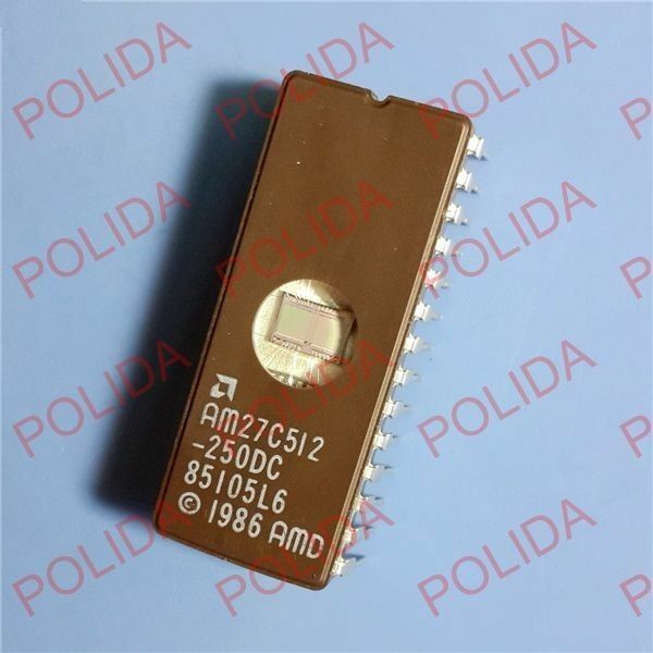 1PCS  UV EPROM IC AMD CDIP-28 AM27C512-250DC