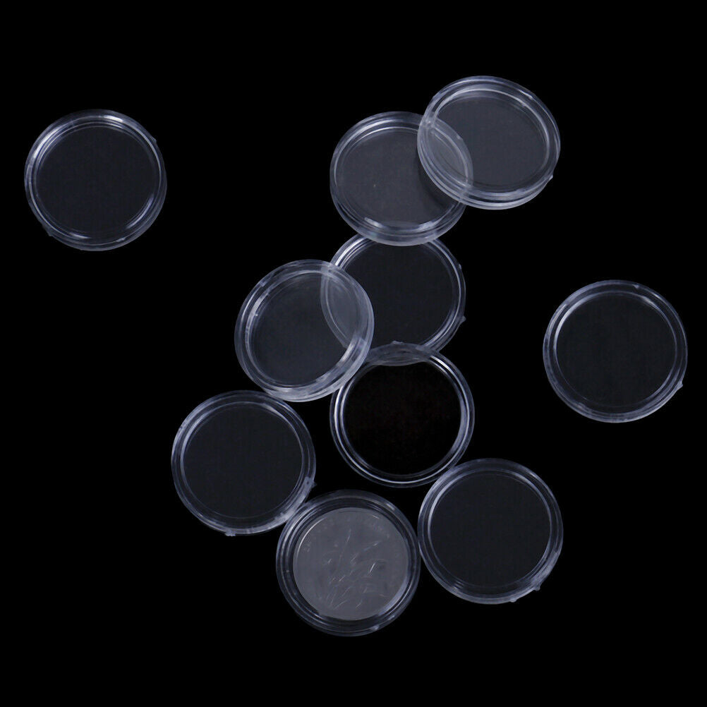 10Pcs 20mm plastic round applied clear cases coin storage capsules holder.l8
