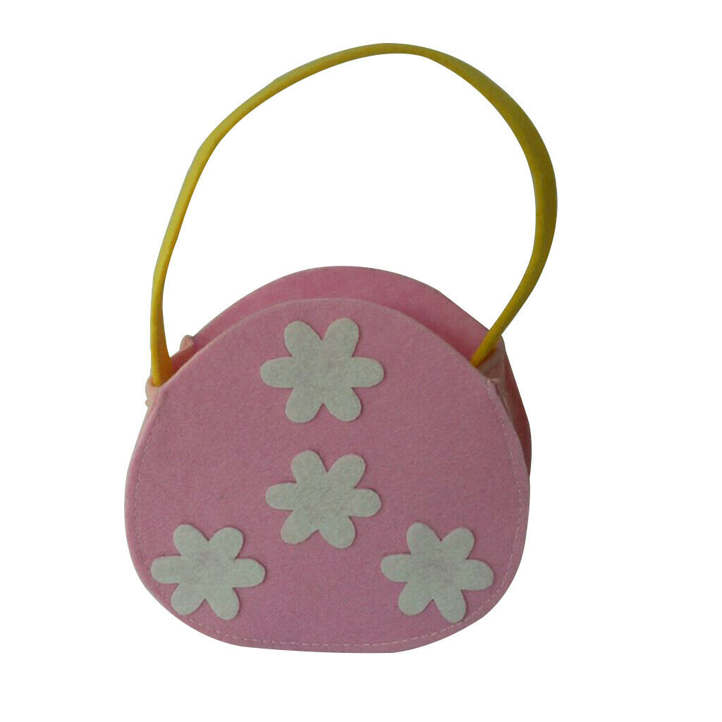 Non-woven Easter Candy Holder, Pouches Bags ,Candy Baskets Children Pink