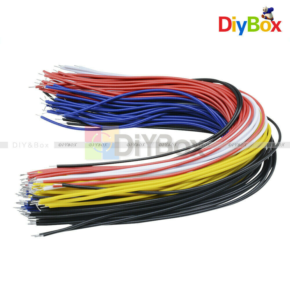 100PCS Colors Flexible Two Ends Tin-plated 20CM  Breadboard Jumper Cable Wires