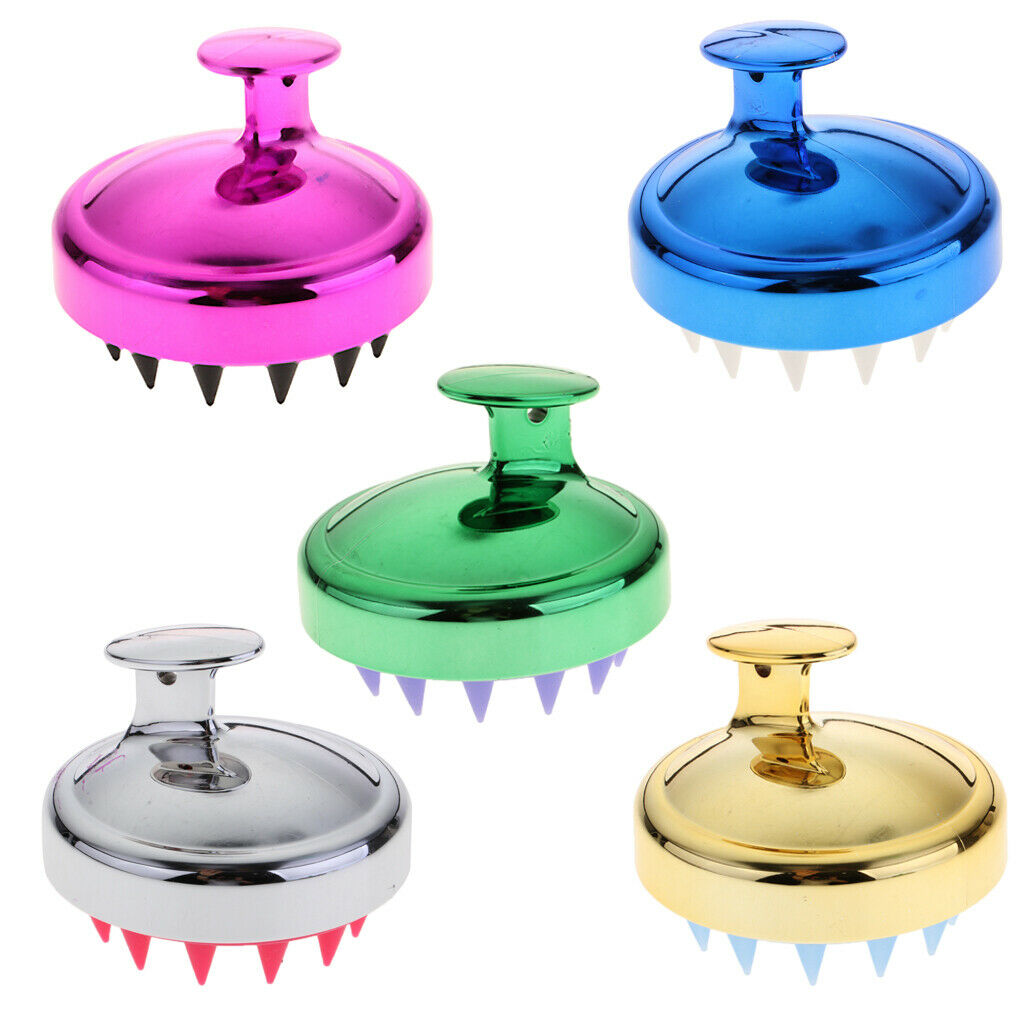 5 Pieces Silicone Scalp Shampoo Massage Brush Washing Massager Hair Comb