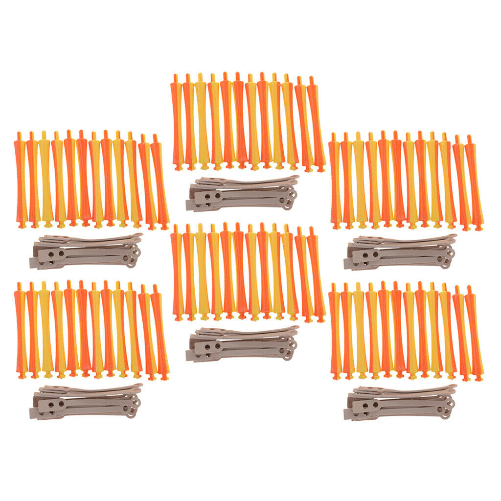 72pcs Perm Curling Rod Curlers Rollers Wave Hair Perming Long Hair Tools