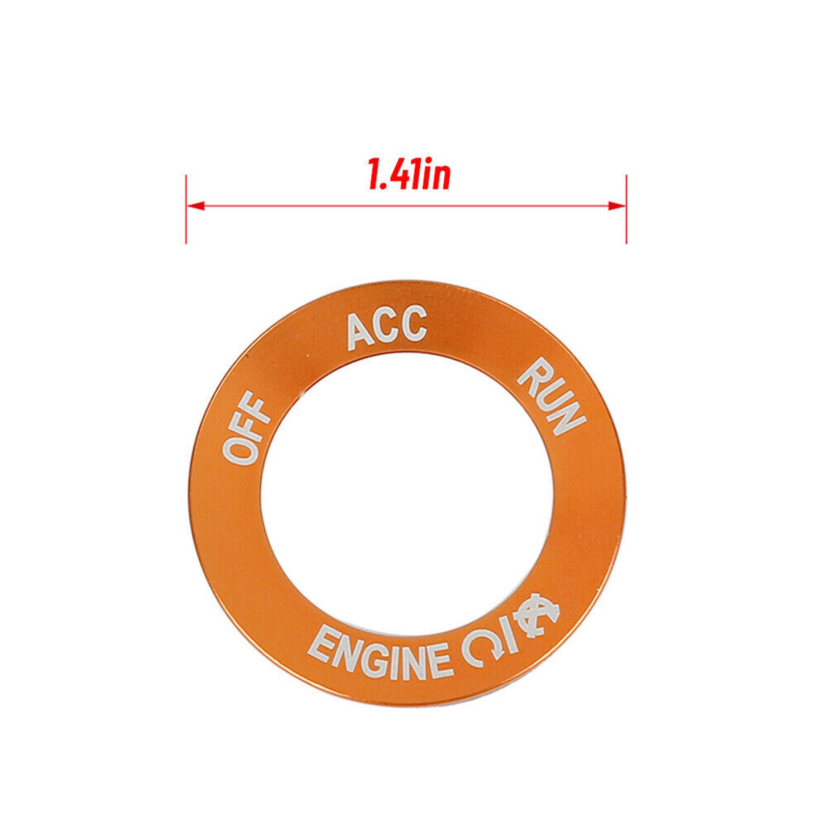 Engine Start Stop Button Trim Ring for Dodge Challenger/Charger/Ram 2010+ Orange
