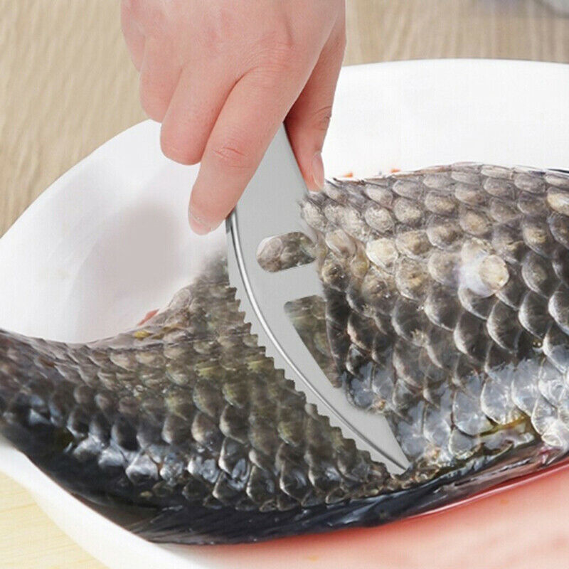 Fish Skin Scale Scraper Cleaner Stainless Steel Peeler Scaler Remover Cle.l8