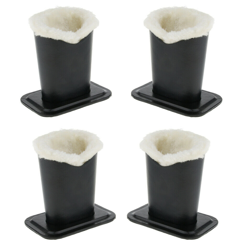 4x Anti-Scratch PU Eyeglass Stand Case Plush Lined Glasses Holder Stand-up