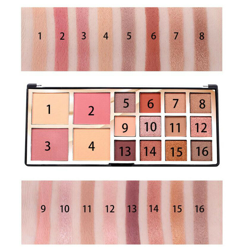 Long Lasting Eyeshadow Plate Glitter Simmer 12 Eyeshadow 2 Powder 2 Blush 02