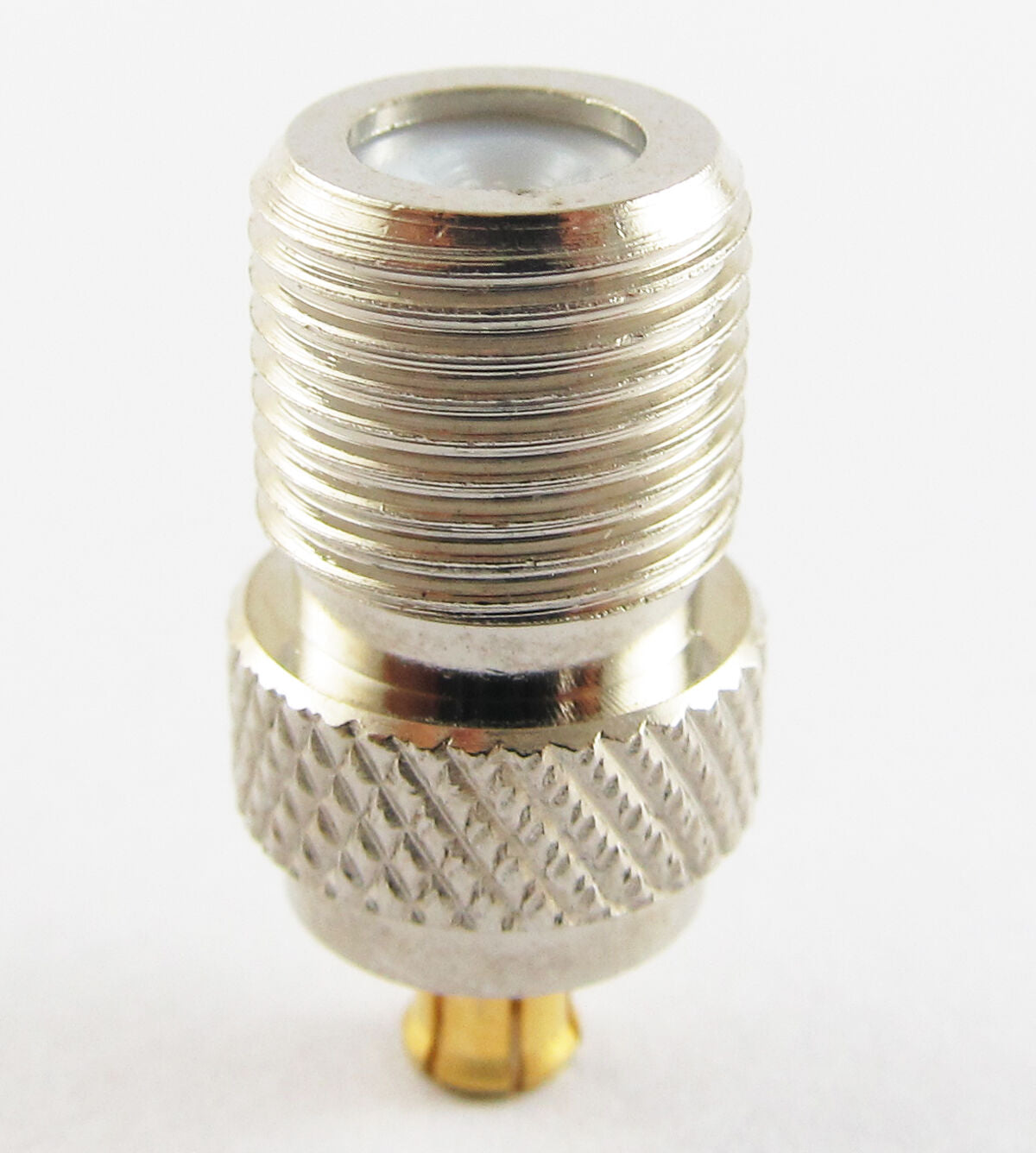 4pcs F Female Jack to MCX Male Plug Straight RF Coaxial Adapter Connector Brass
