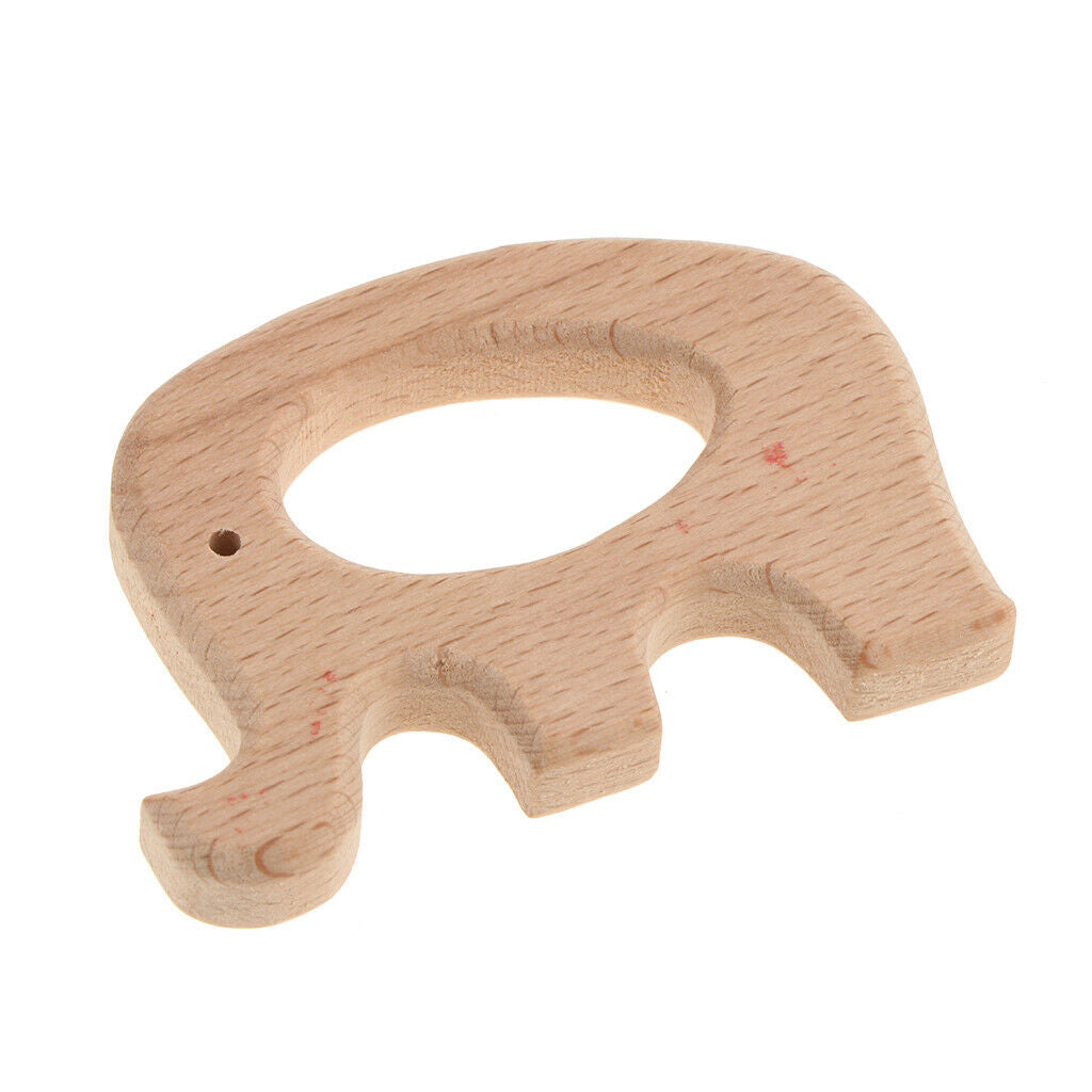15pcs Wooden Animal Shape Teether for Baby Teething Toys Chew Nursing Gifts