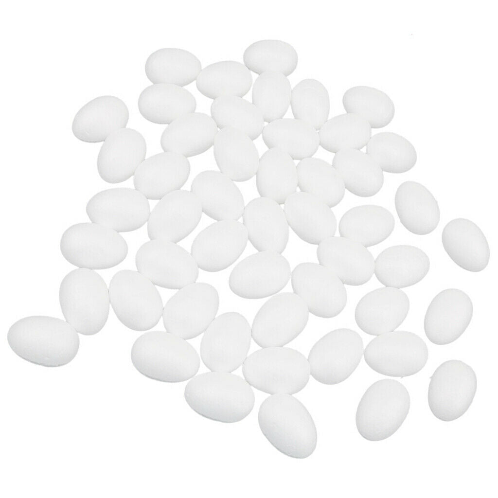 50Pcs White Shaped Polystyrene Foam Modelling Handmade for Christmas Easter