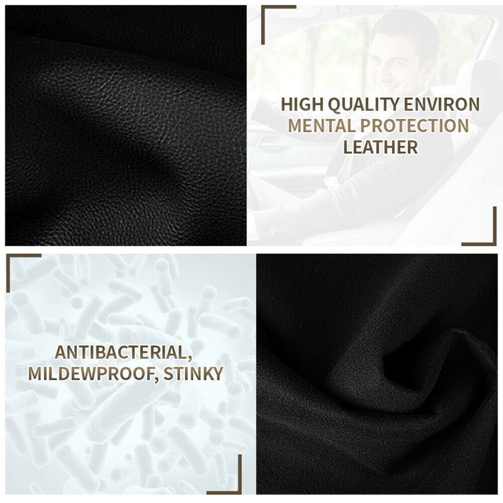 Auto Car Neck Pillow PU Leather Memory Foam Neck Rest Seat Headrest Cushion Pad