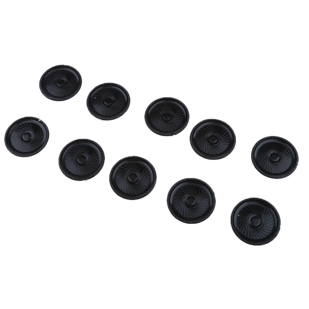 10pcs 40mm 0.5W Full Range Audio Round Speaker 8ohm Stereo Sound Replacement