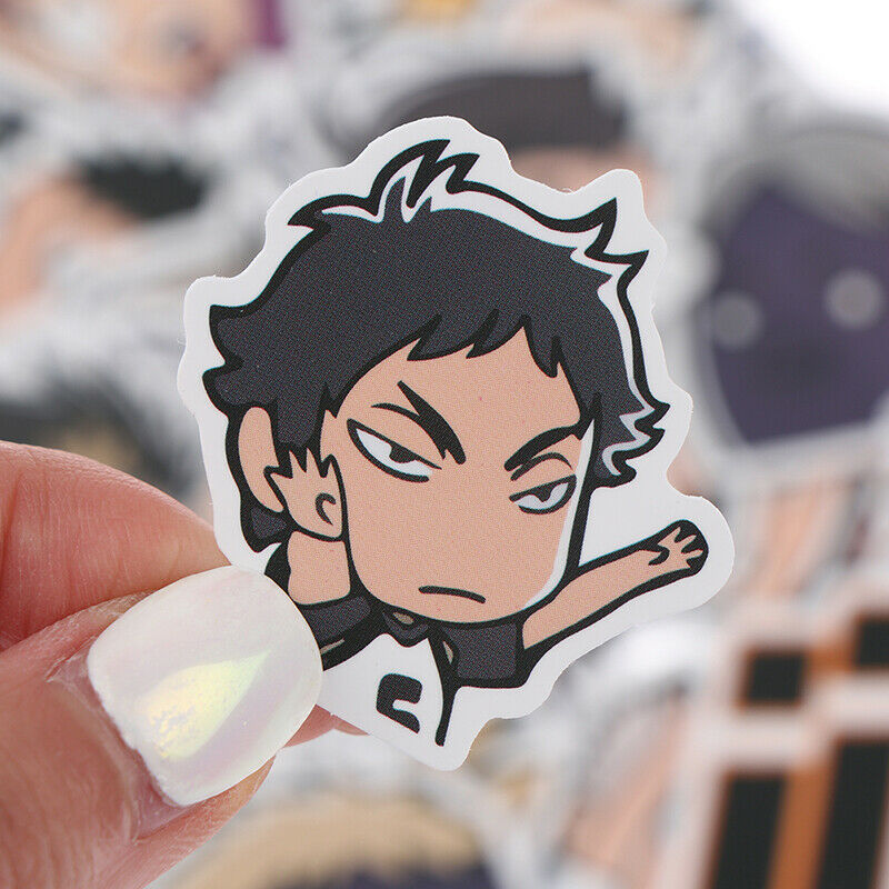 40pcs Anime Haikyuu PVC Laptop Suitcase Luggage Skateboard Waterproof Sti.l8