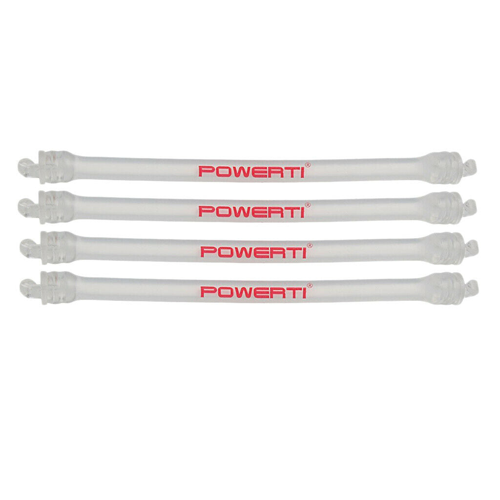4 Elastic Vibration Dampeners Easy Installation for Tennis Players White
