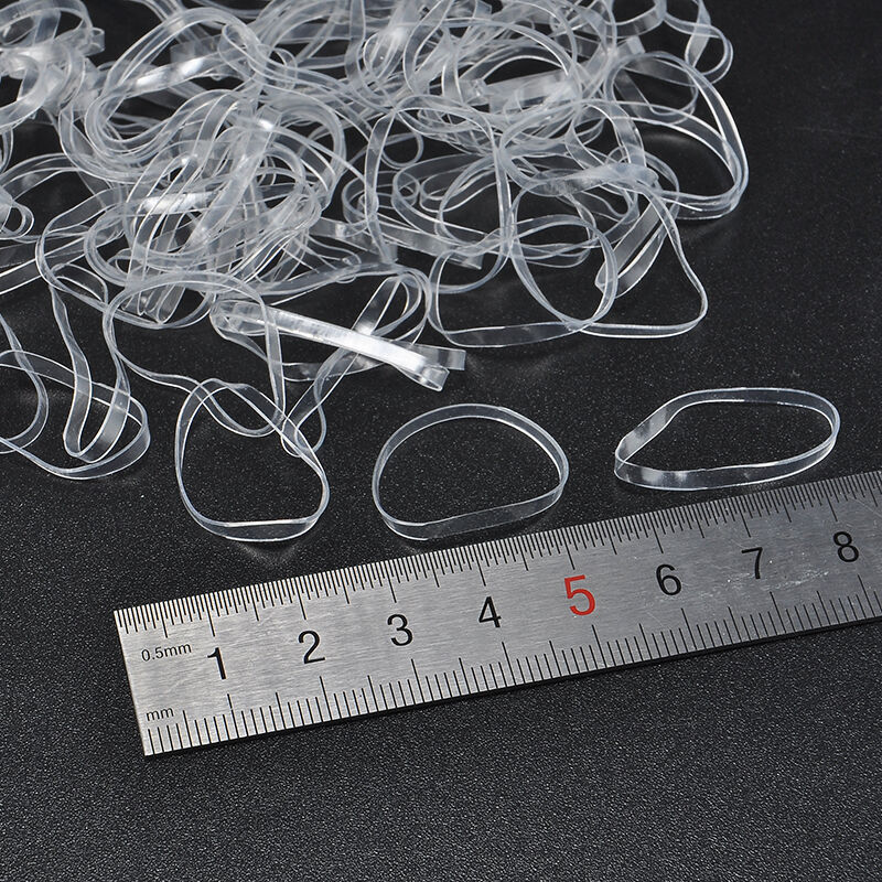 Fashion Women's 500pcs Elastic Rubber Clear Hair Ties Band Ropes Ponytail Holder
