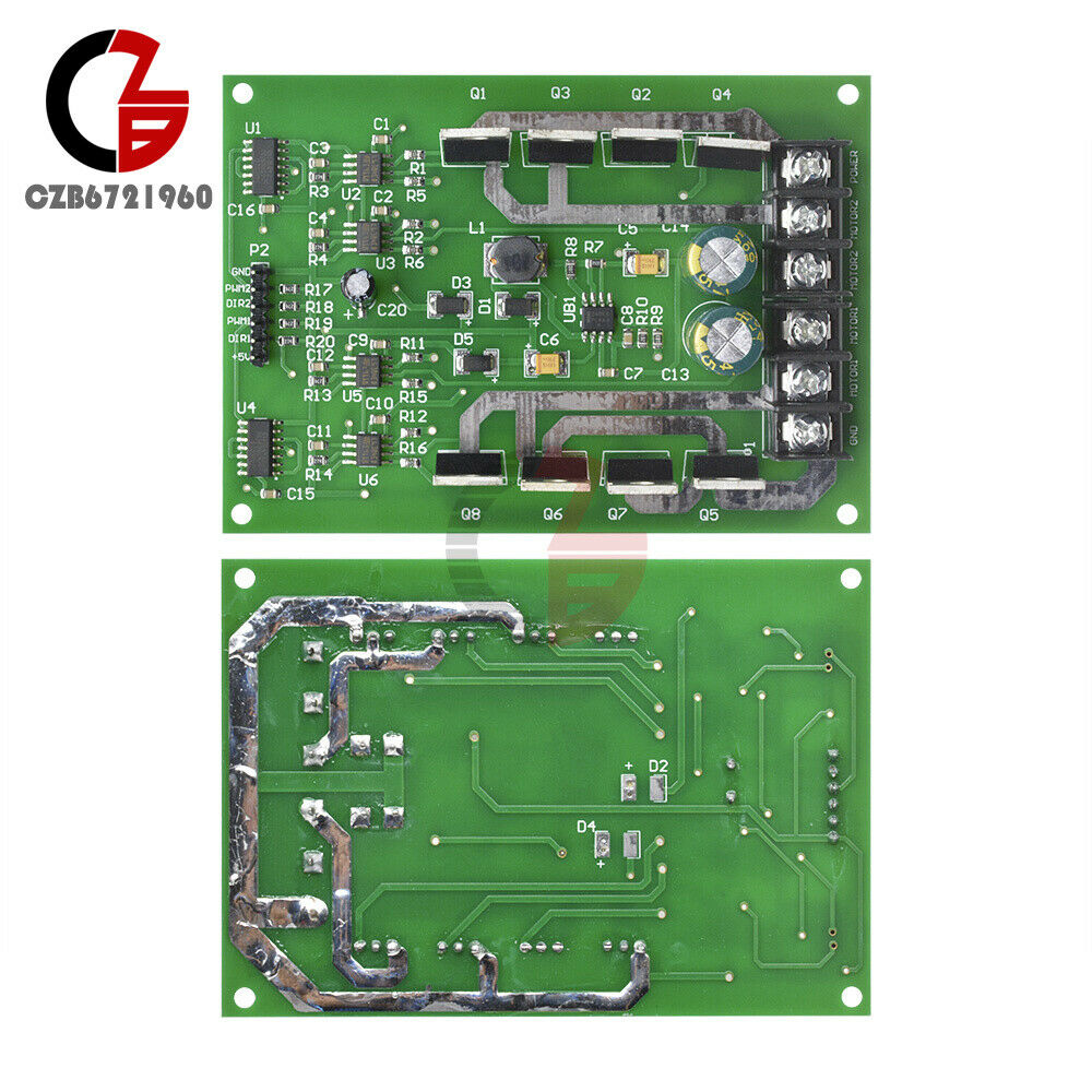 3V-36V Dual Motor Driver Board Module H-bridge DC MOSFET IRF3205 15A Peak 30A