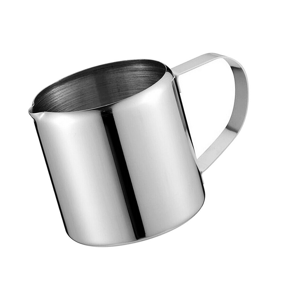2Pcs 1 2oz Milk Frothing Pitcher Stainless Steel Creamer Frothing Pitcher