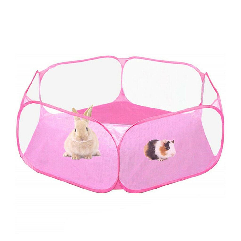 Playpen Cage Enclosure for Hamster Rabbit Guinea Pig Squirrel Reptiles Pink
