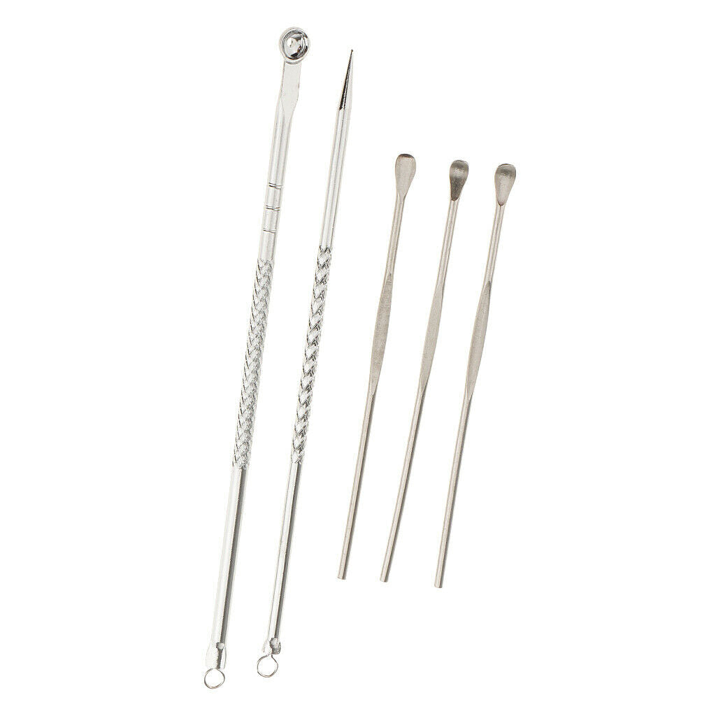 5Pieces Blackhead Acne Pimple Blemish Extractor Remover Earpick Cleaner Tool