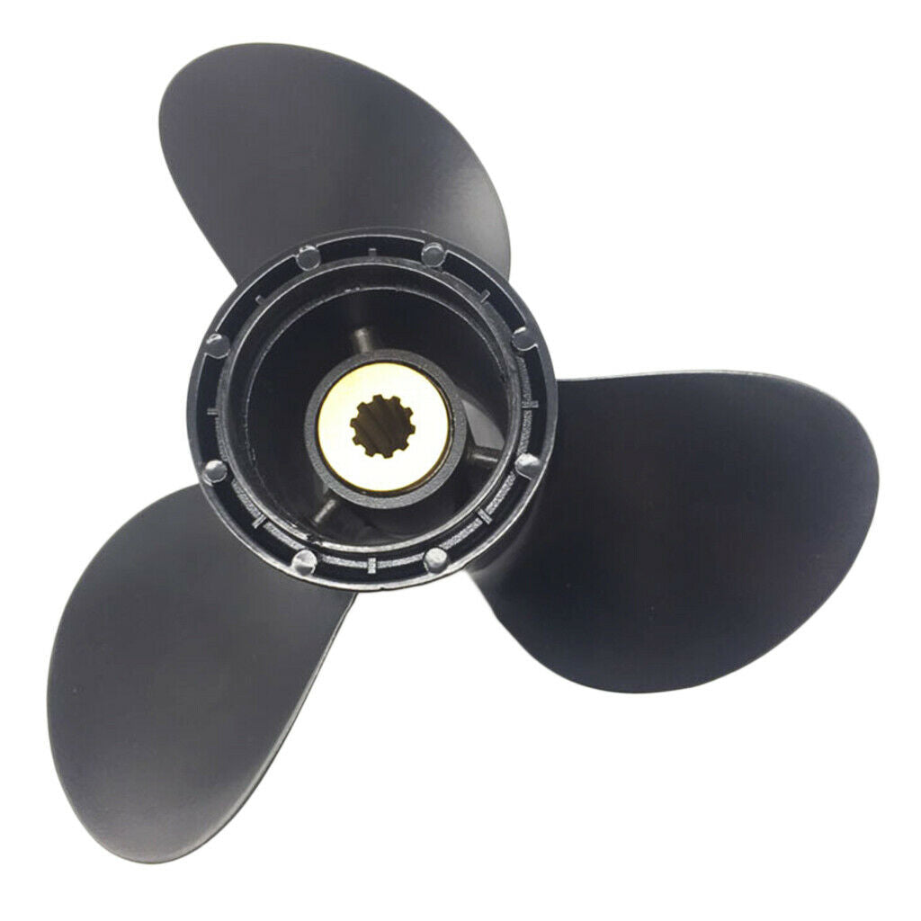 1 X Black Boat Propeller Stainless Steel Outboard Propeller