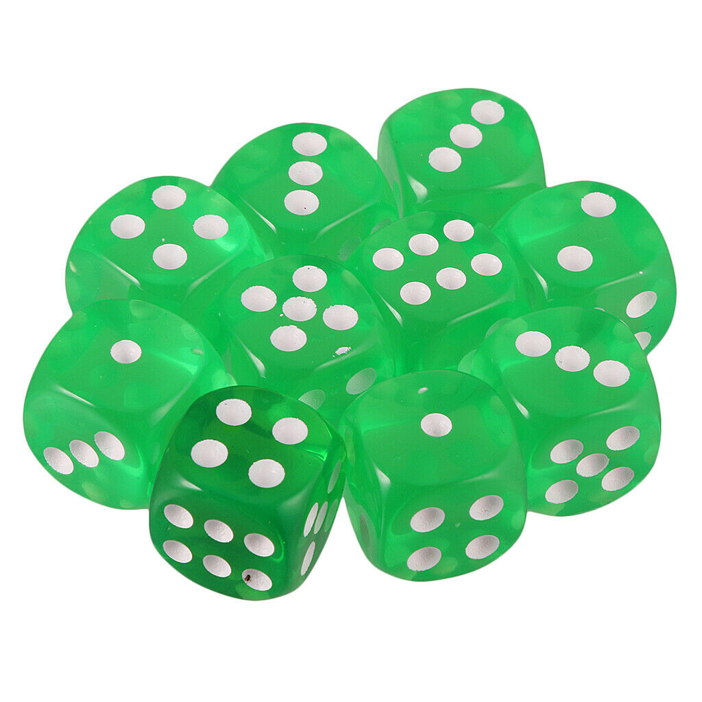 20PCS Acrylic Six Sided D6 Dice for D&D TRPG Party Board Game Toys