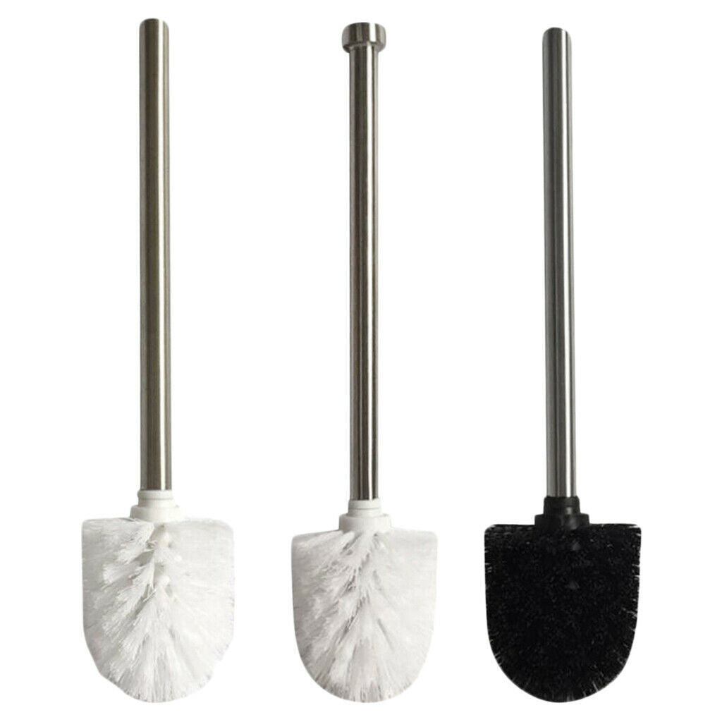 Toilet Brush Toilet Scrubber with Stainless Steel Handle  White_1
