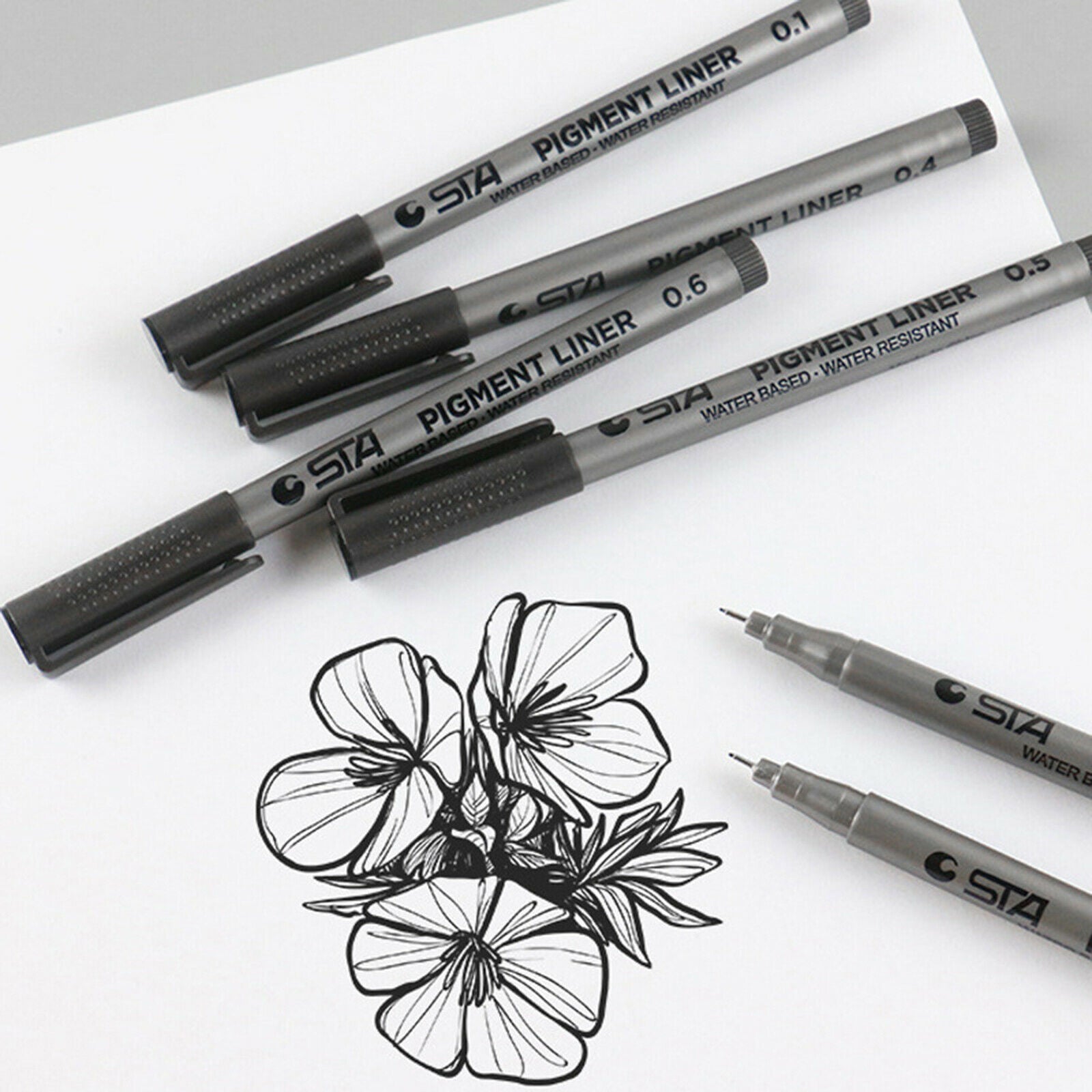 Precision Micro-Line Pens Pigment Ink Pens Doodling Sketching Scrapbooking