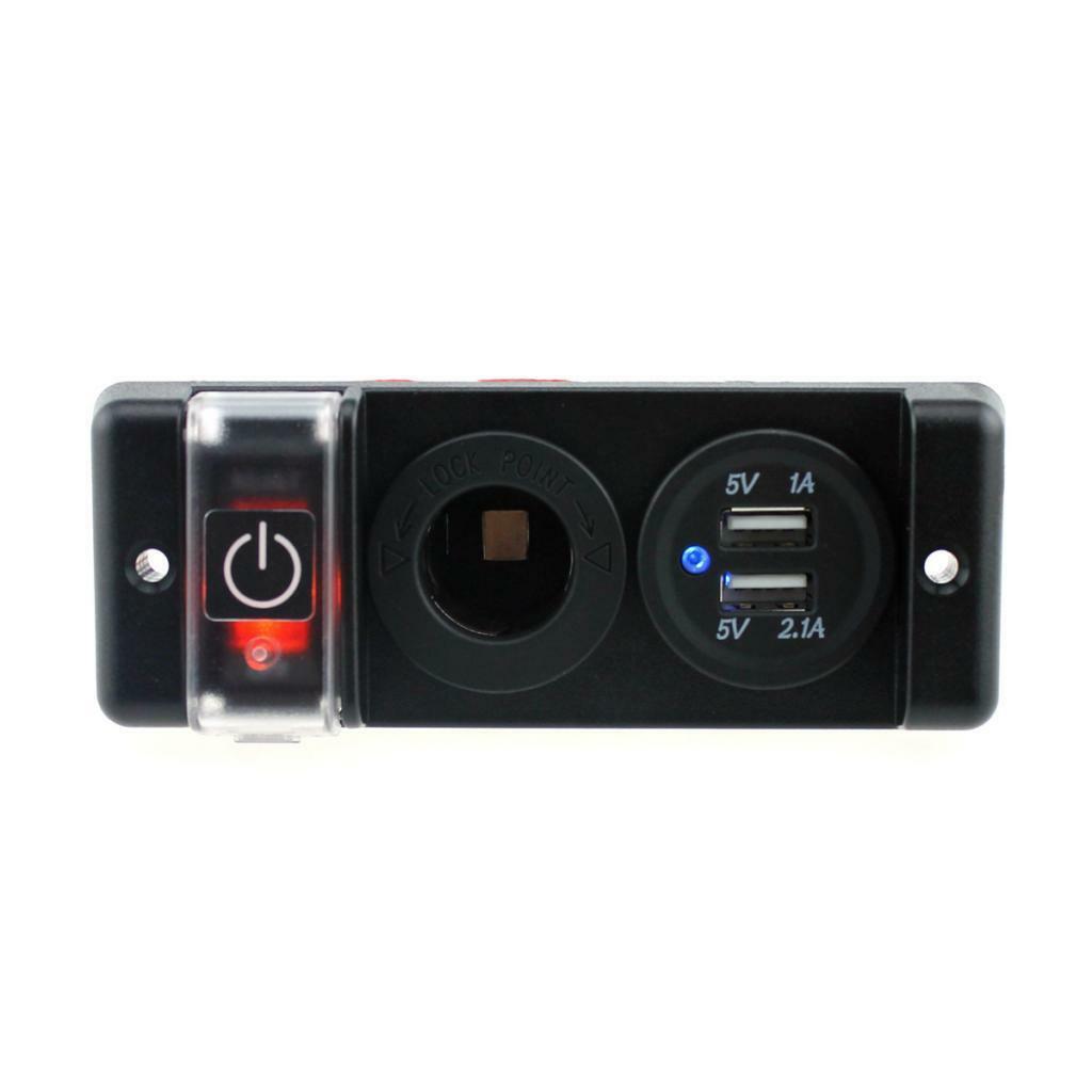 Universal Charging Socket Cigarette Lighter 12V USB for ATV Motorcycle