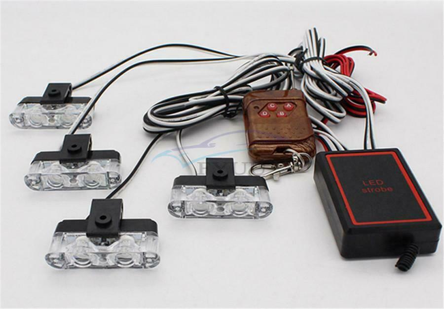 8W Red&Blue Wireless Remote Control Vehicle LED Atmosphere\Warning Strobe Light