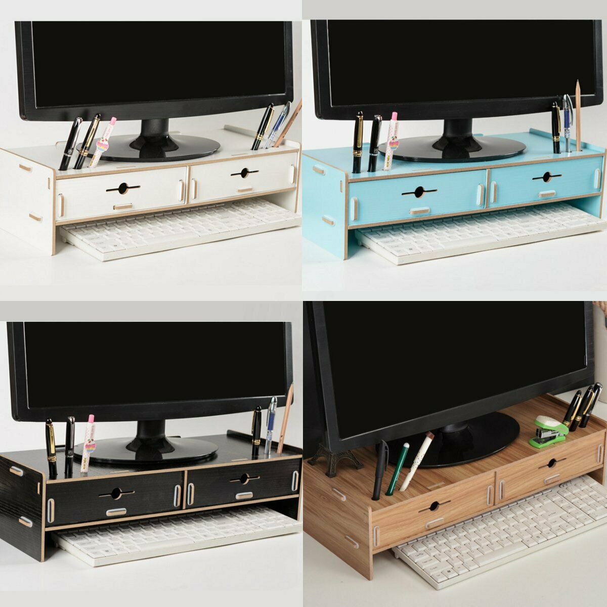 Ergonomic Computer Screen Desktop Stand Wooden Monitor Laptop TV Riser   CA3