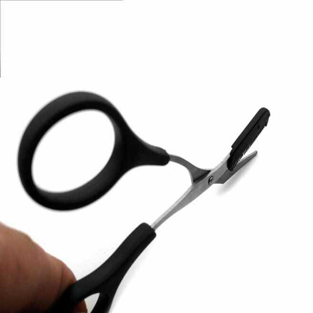 Women ladies eyebrow trimmer comb eyelash hair scissors cutter remover too.l8