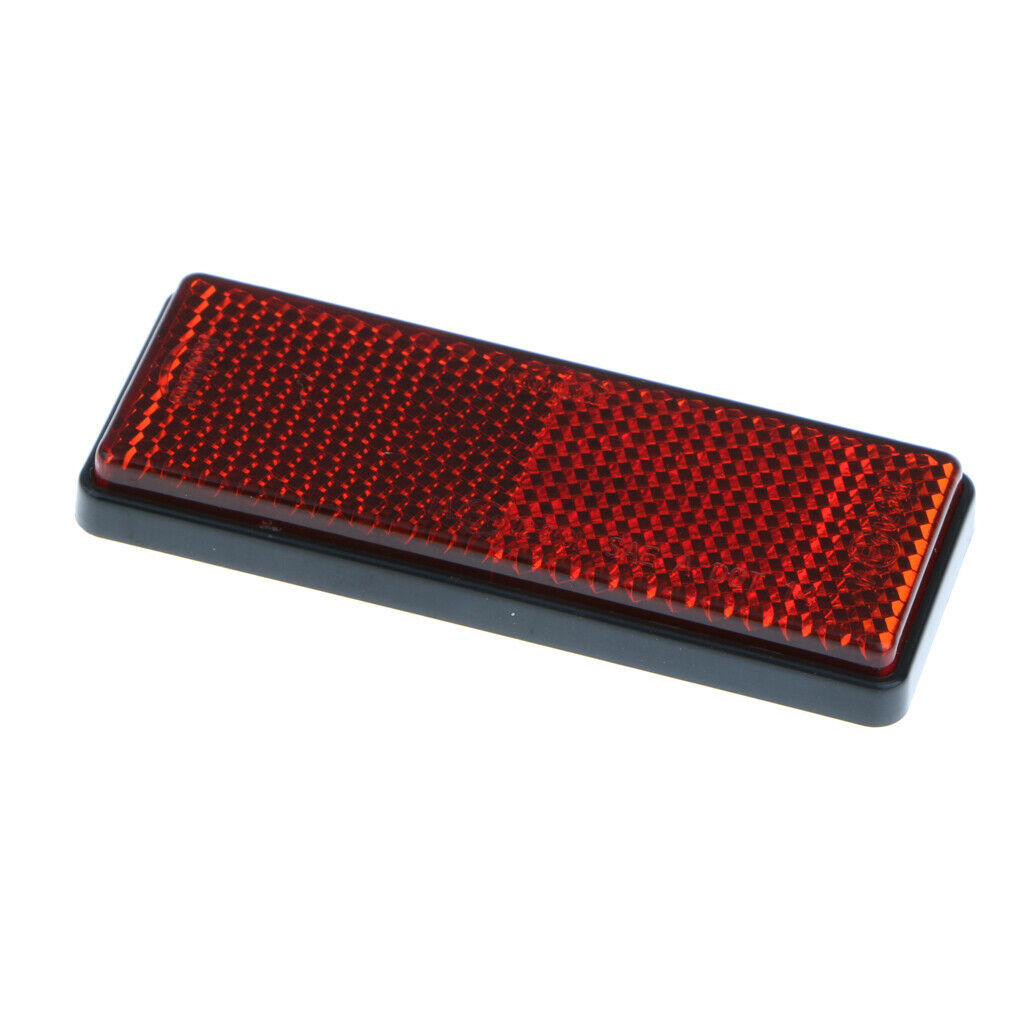 Set of 4 Plastic Car Cycle Reflector Reflective Strips Self White & Red