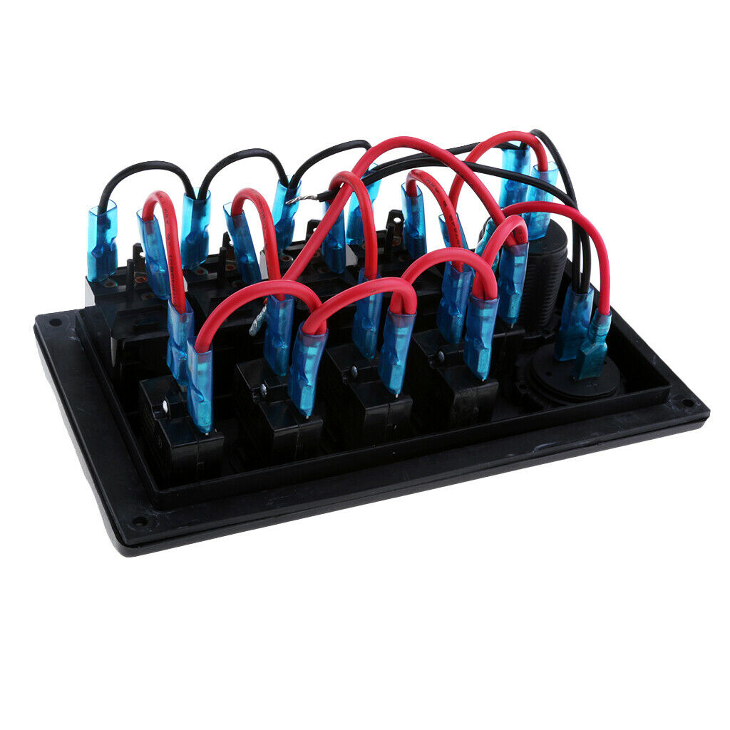 Boat 4 Gang Circuit Breaker Splashproof Switch Panel with Mounting Parts