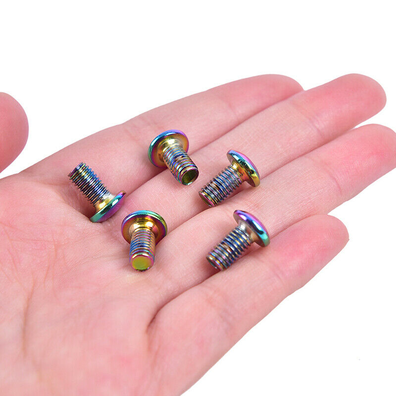 12pcs M5x10mm Disk Brake Rotor Bolts Titanium Bike Brakes Disc Rotor Scr.l8