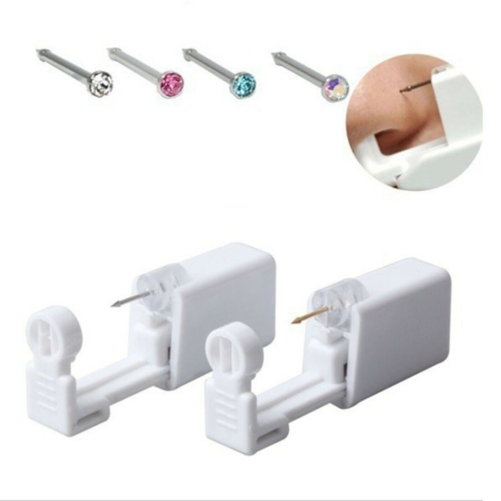 Steel Ear Nose Navel Body Piercing Gun with Earring Studs Tool No Pain DIY