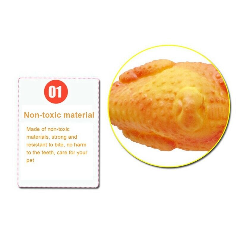 Dog Toys Simulation Silicone Roasted Chicken Tooth-resistant Teeth Pet TraininM1
