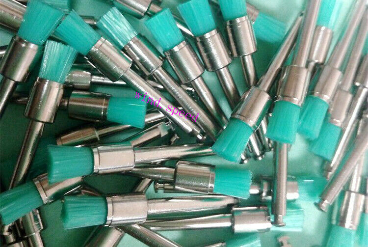 100pcs Colorful Nylon Polishing Brushes Dental Latch Flat Polisher Brush Small